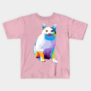 Polite Cat Meme Pop Art Kids T-Shirt